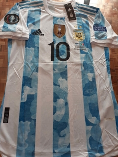 Camiseta adidas Argentina Titular Messi 10 2021 2022 HeatRdy Match Parches Finalissima - comprar online