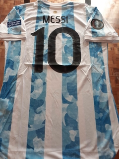 Camiseta adidas Argentina Titular Messi 10 2021 2022 HeatRdy Match Parches Finalissima - Roda Indumentaria
