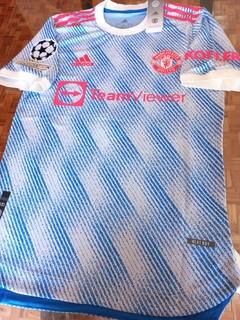 Camiseta adidas Manchester United HeatRdy Suplente Celeste Ronaldo 7 2021 2022 UCL Match en internet