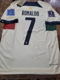 Camiseta Nike Portugal Vaporknit Suplente Blanca Ronaldo 7 2022 2023 Qatar Match