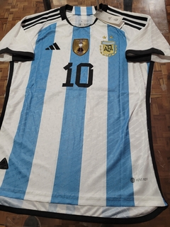 Camiseta adidas Argentina HeatRdy Titular Messi 10 2022 2023 Parche Campeon Copa America Match - comprar online