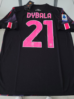 Camiseta New Balance AS Roma Suplente Negra Dybala 21 2022 2023
