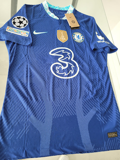 Camiseta Nike Chelsea Vaporknit Enzo Fernandez 5 Titular 2022 2023 UCL Parche Campeon Match - Roda Indumentaria