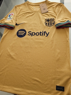 Camiseta Nike Barcelona Suplente Dorada Ronald Araujo 4 2022 2023 en internet