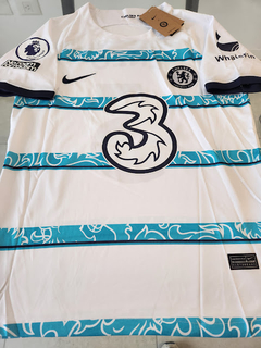 Camiseta Nike Chelsea Suplente Blanca Enzo Fernandez 5 2022 2023 Parches Premier - comprar online