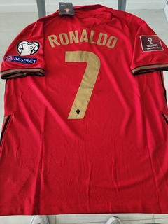 Camiseta Nike Portugal Titular Cristiano Ronaldo #7 2021 2022 Parches Qatar 2022 #RODAINDUMENTARIA