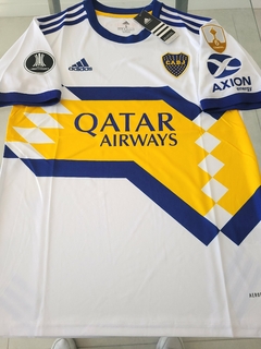 Camiseta adidas Boca Juniors Suplente Blanca 2020 2021 Parches Libertadores