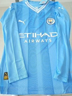 Camiseta Puma Manchester City Manga Larga Titular Julian Alvarez 19 2023 2024 Match - comprar online