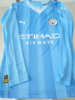 Camiseta Puma Manchester City Manga Larga Titular 2023 2024 Match