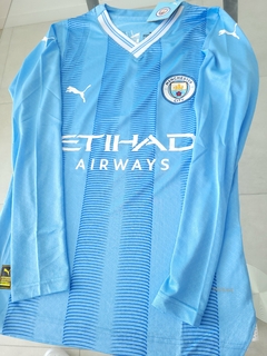 Camiseta Puma Manchester City Manga Larga Titular 2023 2024 Match - comprar online