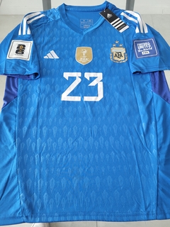 Camiseta adidas Argentina Arquero Azul Dibu Martinez 23 2022 2023 3 Estrellas Parche Campeon Qatar