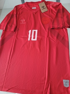 Camiseta Hummel Dinamarca Titular Eriksen 10 2022 2023 Qatar - comprar online