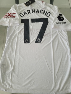 Camiseta Adidas Manchester United Heatrdy Suplente Blanca Garnacho 17 2023 2024 Match