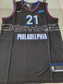 Musculosa Basquet Nike Philadelphia 76ers MATCH Negra Embiid #21