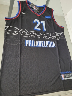 Musculosa Basquet Nike Philadelphia 76ers MATCH Negra Embiid #21 en internet