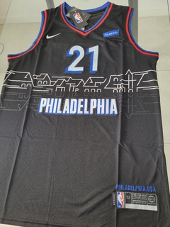 Musculosa Basquet Nike Philadelphia 76ers MATCH Negra Embiid #21 - comprar online