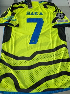 Camiseta Adidas Arsenal Heatrdy Suplente Fluor Bukayo Saka 7 2023 2024 Match