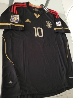 Camiseta Mexico Retro Suplente Negra Giovanni Dos Santos #10 2010 2011 - Roda Indumentaria