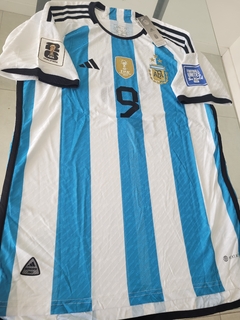 Camiseta adidas Argentina HeatRdy Titular Parche Campeon Julian Alvarez 9 2022 2023 3 Estrellas + Eliminatorias en internet