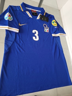 Camiseta Nike Italia Retro Titular Maldini 3 1996 - Roda Indumentaria