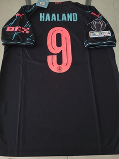 Camiseta Puma Manchester City Suplente Negra Haaland 9 2023 2024