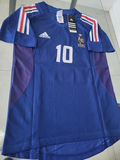 Camiseta adidas Retro Francia Zidane #10 Titular 2002 Doble Tela - Roda Indumentaria