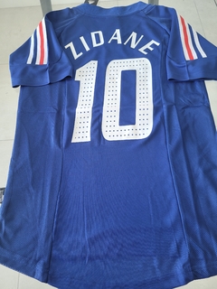 Camiseta adidas Retro Francia Zidane #10 Titular 2002 Doble Tela