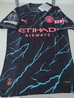 Camiseta Puma Authentic Manchester City Negra Julian Alvarez 19 2023 2024 Match - comprar online