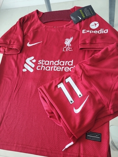 Kit Niño Camiseta + Short Liverpool Titular M. Salah #11 2022 2023 en internet