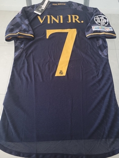 Camiseta Adidas Real Madrid HeatRdy Suplente Azul #7 Vinicius JR 2023 2024 Match