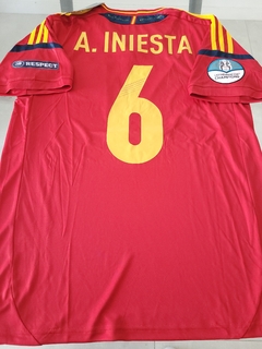 Camiseta adidas Retro España Titular Iniesta #6 2011 2012