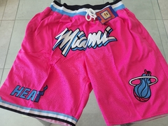 Short Basquet Miami Heats Rosa Con Bolsillos Nba