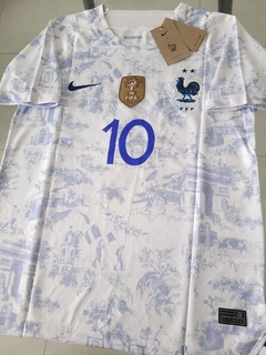 Camiseta Nike Francia Suplente Blanca Mbappe 10 2022 2023 Qatar - comprar online