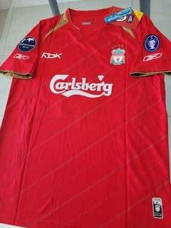 Camiseta Reebok Liverpool Retro Titular Gerrard 28 2005 2006 en internet