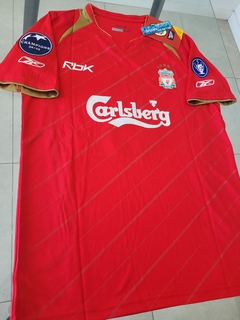 Camiseta Reebok Liverpool Retro Titular Gerrard 28 2005 2006 - Roda Indumentaria