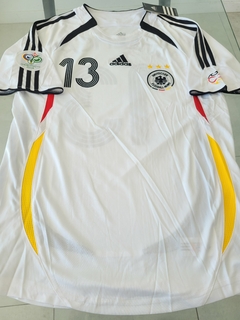 Camiseta adidas Alemania Retro titular Ballack 13 2006 Parches Mundial
