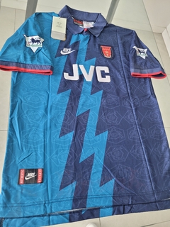 Camiseta Nike Arsenal Retro Suplente Azul 1996 1997 #10 Bergkamp - Roda Indumentaria
