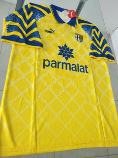 Camiseta Puma Retro Parma Amarilla 1995 1996 Stoichkov 8 - Roda Indumentaria