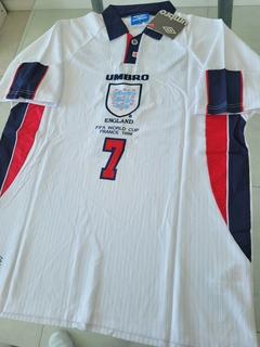 Camiseta Umbro Retro Inglaterra Titular 1998 Beckham #7 - comprar online
