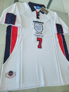 Camiseta Umbro Retro Inglaterra Titular 1998 Beckham #7 en internet