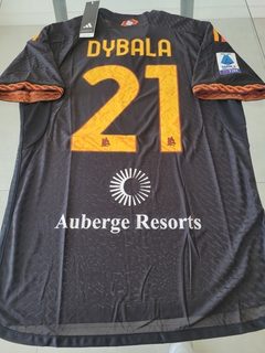Camiseta Adidas AS Roma HeatRdy Negra Suplente Dybala 21 2023 2024 Match