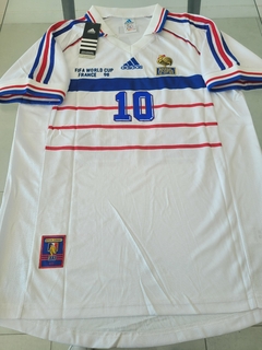 Camiseta adidas Francia Retro Blanca Zidane 10 1998