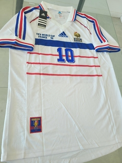 Camiseta adidas Francia Retro Blanca Zidane 10 1998 en internet