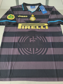 Camiseta Umbro Inter de Milan retro 1997 tercera negra Ronaldo #10 - comprar online