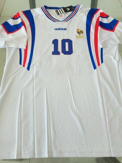 Camiseta Retro Francia Suplente Blanca 1996 Zidane #10
