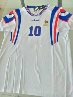 Camiseta Retro Francia Suplente Blanca 1996 Zidane #10 - comprar online