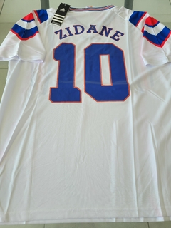 Camiseta Retro Francia Suplente Blanca 1996 Zidane #10 - Roda Indumentaria