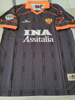 Camiseta Diadora AS Roma Retro Negra Totti #10 1999 2000 #RODAINDUMENTARIA - comprar online