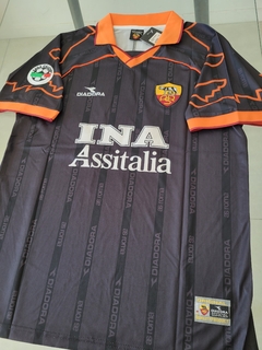 Camiseta Diadora AS Roma Retro Negra Totti #10 1999 2000 #RODAINDUMENTARIA en internet