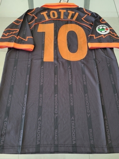 Camiseta Diadora AS Roma Retro Negra Totti #10 1999 2000 #RODAINDUMENTARIA